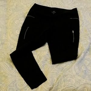 ATHLETA BLACK LEGGINGS SIZE L ZIPPERS